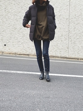 「BEAUTY&YOUTH UNITED ARROWS（ビューティーアンドユースユナイテッドアローズ）のアイテム（ブーツ）」を使った、mikiさん（レディース・168cm）の冬コーディネート