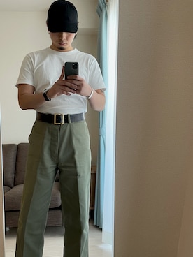 「At Last&Co（アットラスト）のアイテム（パンツ）」を使った、ryoheiさん（メンズ・181cm）の春コーディネート