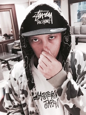 「A BATHING APE（アベイシングエイプ）のアイテム（モッズコート）」を使った、ADlLinさん（メンズ・173cm）の春コーディネート