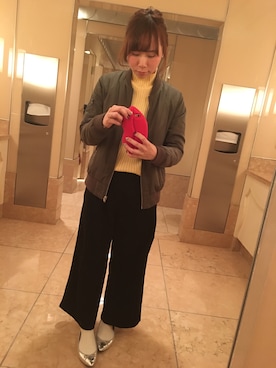 「Arnold Palmer（アーノルドパーマー）のアイテム（ブルゾン）」を使った、hsmt_imokoさん（レディース・159cm）の冬コーディネート