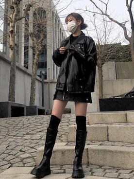 maho｜韓国ファッション #Kのブーツを使ったコーディネート - WEAR