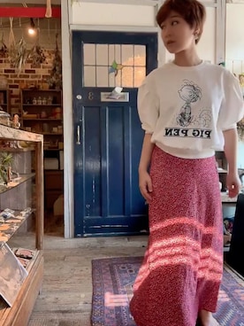 「mayblue（メイブルー）のアイテム」を使った、hotarucoさん（レディース・158cm）の春コーディネート