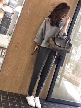 「Step Korea（Step Korea）のアイテム」を使った、Una Chenさん（レディース・162cm）の冬コーディネート