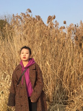 「URBAN RESEARCH（アーバンリサーチ）のアイテム（チェスターコート）」を使った、6朵云_さん（レディース・160cm）の冬コーディネート