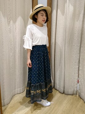 「ぼうしかぶってみた」｜彩花さん（レディース・155cm）の春コーディネート