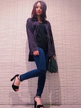 「eimy istoire」｜「アイテム（ハンチング/ベレー帽）」を使った、midoriさん（レディース・164cm）の春コーディネート