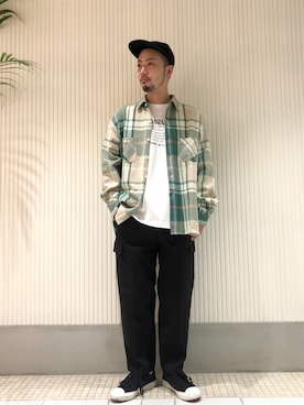「BIG MAC（ビッグマック）のアイテム（トップス）」を使った、takushutoさん（メンズ・173cm）の春コーディネート