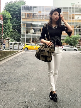 「GUILD PRIME（ギルドプライム）のアイテム（帽子）」を使った、trさん（レディース・164cm）の夏コーディネート