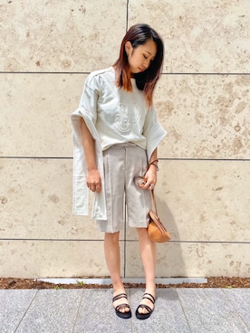 「JW Anderson（ジェイダブリューアンダーソン）のアイテム（ショルダーバッグ）」を使った、trさん（レディース・164cm）の春コーディネート
