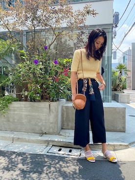 「JW Anderson（ジェイダブリューアンダーソン）のアイテム（ショルダーバッグ）」を使った、trさん（レディース・164cm）の夏コーディネート