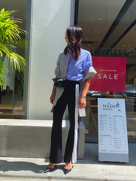 「JW Anderson（ジェイダブリューアンダーソン）のアイテム（トップス）」を使った、trさん（レディース・164cm）の秋コーディネート