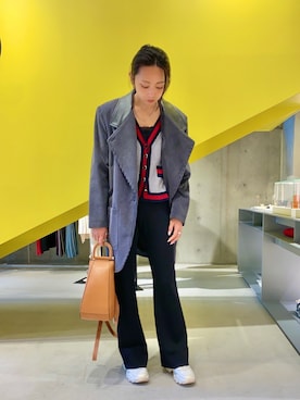 「JW Anderson（ジェイダブリューアンダーソン）のアイテム（バッグ）」を使った、trさん（レディース・164cm）の冬コーディネート