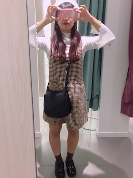 「オルチャンファッション」｜「アイテム（その他）」を使った、사키さん（レディース・167cm）の秋コーディネート