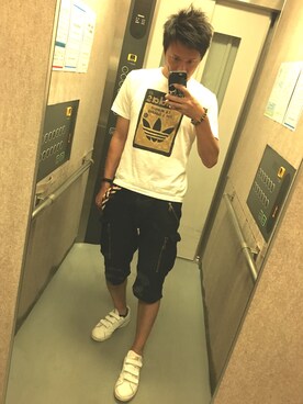 hirokiさんの「【adidas Originals by NIGO】 Tシャツ [SST TONGUE TEE]」を使ったコーディネート