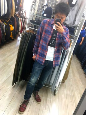 「1975 tokyo（イチキューナナゴートーキョー）のアイテム（シャツ/ブラウス、その他）」を使った、hirokiさん（メンズ・176cm）の秋コーディネート