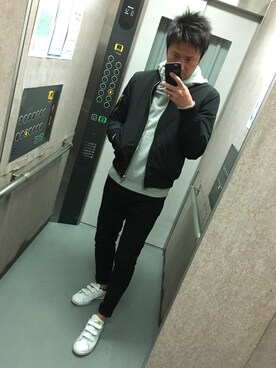 「正月」｜「アイテム（MA-1）」を使った、hirokiさん（メンズ・176cm）の冬コーディネート