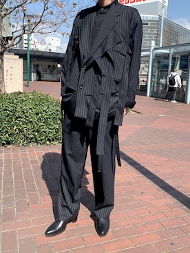 「アイテム（ベスト）」を使った、ひら丸さん（メンズ・178cm）の春コーディネート