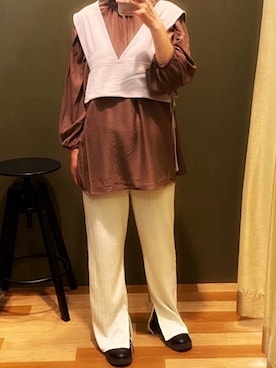 「ラテコーデ」｜MEGUさん（レディース・162cm）の秋コーディネート