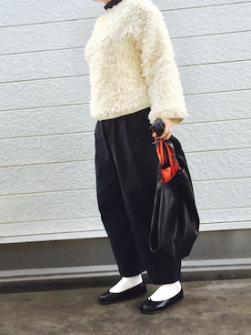 「KIN（キン）のアイテム」を使った、MEGさん（レディース・159cm）の冬コーディネート