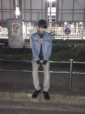 「Acne Studios（アクネストゥディオズ）のアイテム（デニムジャケット）」を使った、Yuki さん（メンズ・170cm）の冬コーディネート