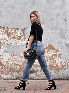 「Mossimo（モッシモ）のアイテム（トップス）」を使った、Grecia Mariela Ramosさん（レディース・150cm）の春コーディネート