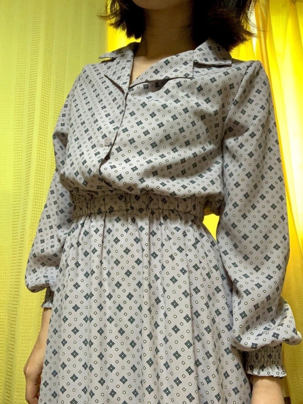 「おうち時間、春夏コーデ、ワンピース、シンプルコーデ、おしゃれさんと繋がりたい、おうちスタイル」｜「Honeysのアイテム（ワンピース、パープル系）」を使った、まこめしさん（レディース・149cm）の春コーディネートの1枚目の写真
