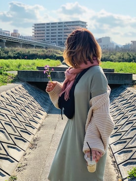 「AS as know as（エーエス アズノウアズ）のアイテム（ワンピース）」を使った、はーちゃんさん（レディース・155cm）の夏コーディネート