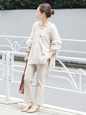 「ワントーンコーデ」｜midoriさん（レディース・152cm）の夏コーディネート