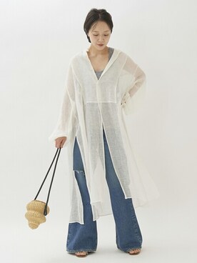 「plage（プラージュ）のアイテム（デニムパンツ）」を使った、midoriさん（レディース・152cm）の冬コーディネート