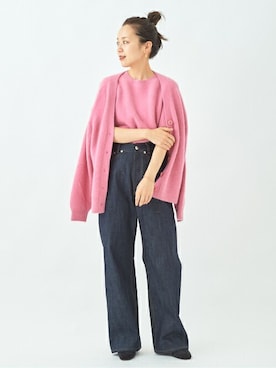 「plage（プラージュ）の【AVN /エーヴィーエヌ】SP WIDE デニム◆（デニムパンツ）」を使った、midoriさん（レディース・152cm）の夏コーディネート