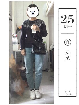 「买菜！」｜Nutshellさん（レディース・158cm）の冬コーディネート