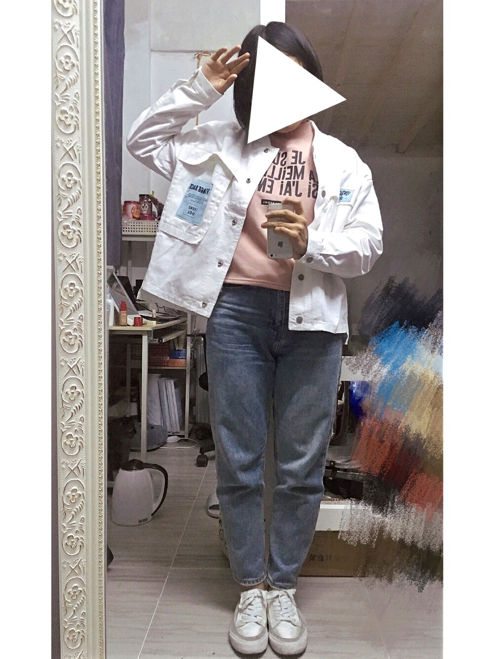 「肥家」｜「星空家のアイテム（デニムパンツ、ブルー系）」を使った、Nutshellさん（レディース・158cm）の冬コーディネートの1枚目の写真
