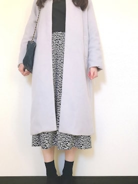 「カラーコート」｜「アイテム（その他）」を使った、.suzuさん（レディース・162cm）の春コーディネート