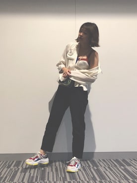 「UNE MANSION（ユヌマンション）のアイテム（キャミソール）」を使った、ふーかさん（レディース・164cm）の秋コーディネート