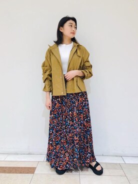 「ASTRAET（アストラット）のアイテム（ジャケット/アウター）」を使った、MIUNAさん（レディース・152cm）の春コーディネート