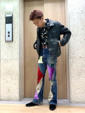 「used mix」｜「アイテム（ブーツ）」を使った、Kouhei Sekiさん（メンズ・169cm）の冬コーディネート