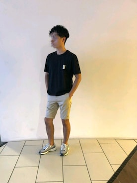 「A.P.C.（アーペーセー）のアイテム（スニーカー）」を使った、ChanChanChanさん（メンズ・171cm）の夏コーディネート