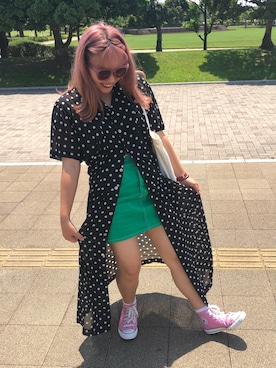 「FOREVER 21（フォーエバー トゥエンティーワン）のアイテム」を使った、れあさん（レディース・156cm）の夏コーディネート