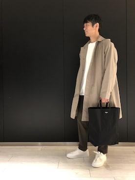 「orcival」｜「アイテム（スラックス）」を使った、sugiyaさん（メンズ・171cm）の冬コーディネート