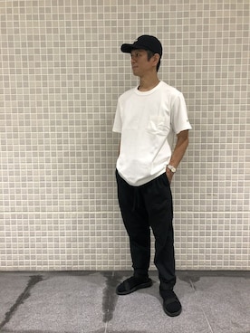 「Scye（サイ）のアイテム（帽子）」を使った、sugiyaさん（メンズ・171cm）の夏コーディネート