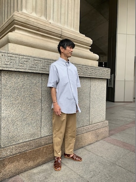 「Scye（サイ）のアイテム（パンツ）」を使った、sugiyaさん（メンズ・171cm）の夏コーディネート