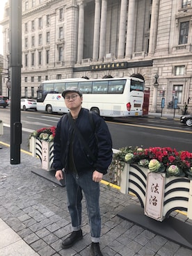 「アイテム（ワンピース/ドレス）」を使った、MayseXieさん（メンズ・178cm・20代）の冬コーディネート