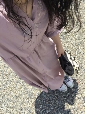 「ゆるゆる」｜「アイテム（アクセサリー）」を使った、翡翠さん（レディース・162cm）の夏コーディネート