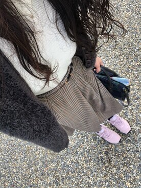 「axes femme（アクシーズファム）のアイテム（ショルダーバッグ）」を使った、翡翠さん（レディース・162cm）の秋コーディネート