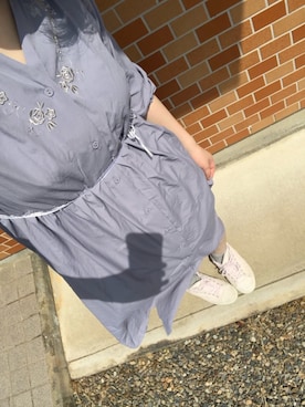 「chocol raffine robe（ショコラフィネローブ）のアイテム（シャツワンピース）」を使った、翡翠さん（レディース・162cm）の春コーディネート