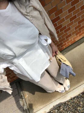 「salus（サルース）のアイテム」を使った、翡翠さん（レディース・162cm）の夏コーディネート