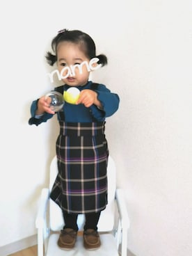 まめタソさん(キッズ・80cm)の秋コーディネート