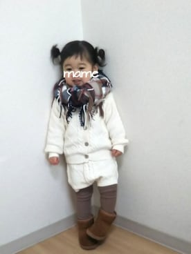 まめタソさん（キッズ・80cm）の冬コーディネート