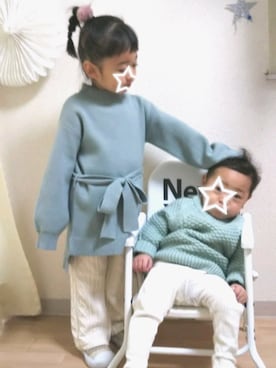 「おんなのこコーデ」｜「アイテム（その他）」を使った、まめタソさん（キッズ・90cm）の冬コーディネート
