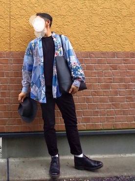 「AEON STYLE（イオンスタイル）のアイテム（パンツ）」を使った、おとうニャンさん（メンズ・165cm）の秋コーディネート